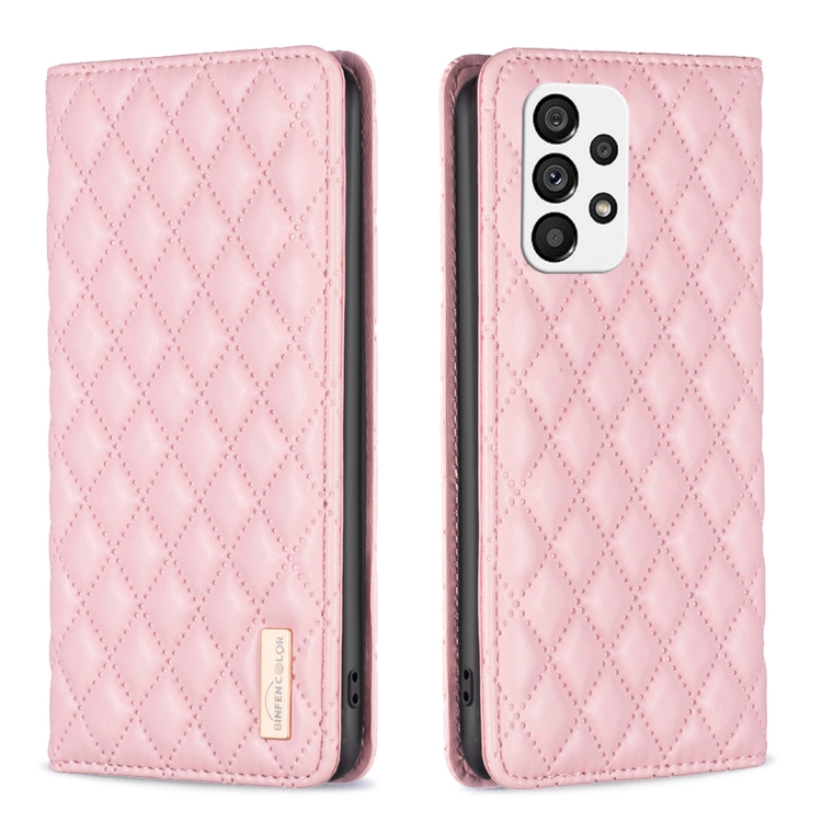 For Samsung Galaxy A73 5G Diamond Lattice Magnetic Leather Flip Phone Case(Pink)
For Samsung Galaxy A73 5G Diamond Lattice Magnetic Leather Flip Phone Case(Pink)