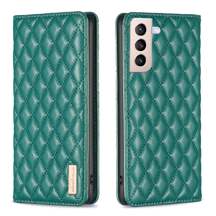For Samsung Galaxy S21+ 5G Diamond Lattice Magnetic Leather Flip Phone Case(Green)
For Samsung Galaxy S21+ 5G Diamond Lattice Magnetic Leather Flip Phone Case(Green)