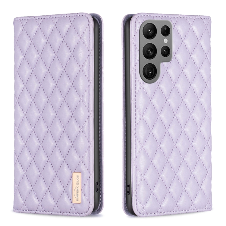 For Samsung Galaxy S23 Ultra 5G Diamond Lattice Magnetic Leather Flip Phone Case(Purple)
For Samsung Galaxy S23 Ultra 5G Diamond Lattice Magnetic Leather Flip Phone Case(Purple)