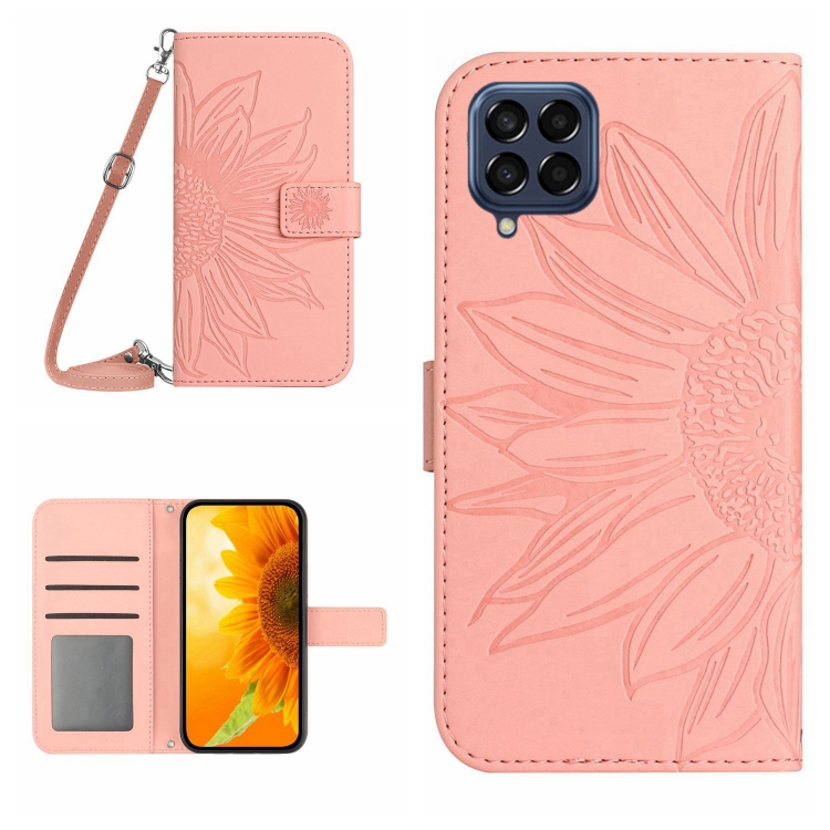 For Samsung Galaxy M53 5G Skin Feel Sun Flower Pattern Flip Leather Phone Case with Lanyard(Pink)
For Samsung Galaxy M53 5G Skin Feel Sun Flower Pattern Flip Leather Phone Case with Lanyard(Pink)