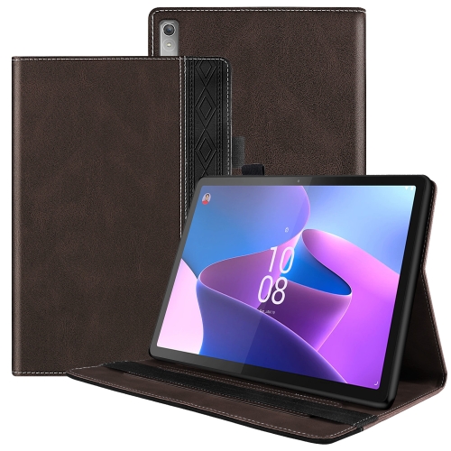 

For Lenovo Tab P11 Pro Gen 2 Splicing Series Tablet PC Leather Case(Coffee)