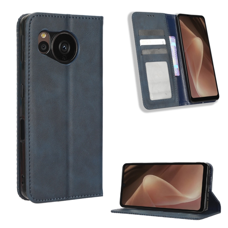 For Sharp Aquos Sense7 Plus Magnetic Buckle Retro Texture Leather Phone Case(Blue)
For Sharp Aquos Sense7 Plus Magnetic Buckle Retro Texture Leather Phone Case(Blue)