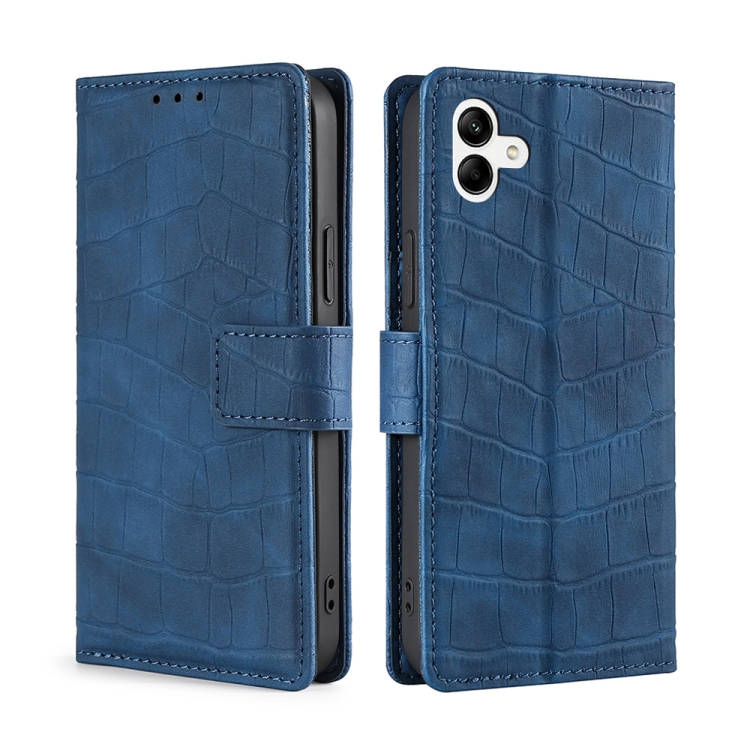 For Samsung Galaxy A04 Skin Feel Crocodile Magnetic Clasp Leather Phone Case(Blue)
For Samsung Galaxy A04 Skin Feel Crocodile Magnetic Clasp Leather Phone Case(Blue)