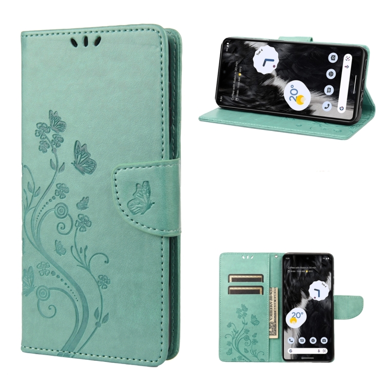 For Google Pixel 7 Pro 5G Butterfly Flower Pattern Flip Leather Phone Case(Green)
For Google Pixel 7 Pro 5G Butterfly Flower Pattern Flip Leather Phone Case(Green)
