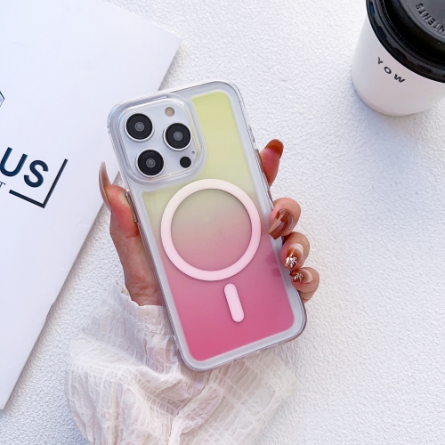 For iPhone 13 Pro Electroplated Button Gradient Magsafe Phone Case(Pink Yellow)
For iPhone 13 Pro Electroplated Button Gradient Magsafe Phone Case(Pink Yellow)