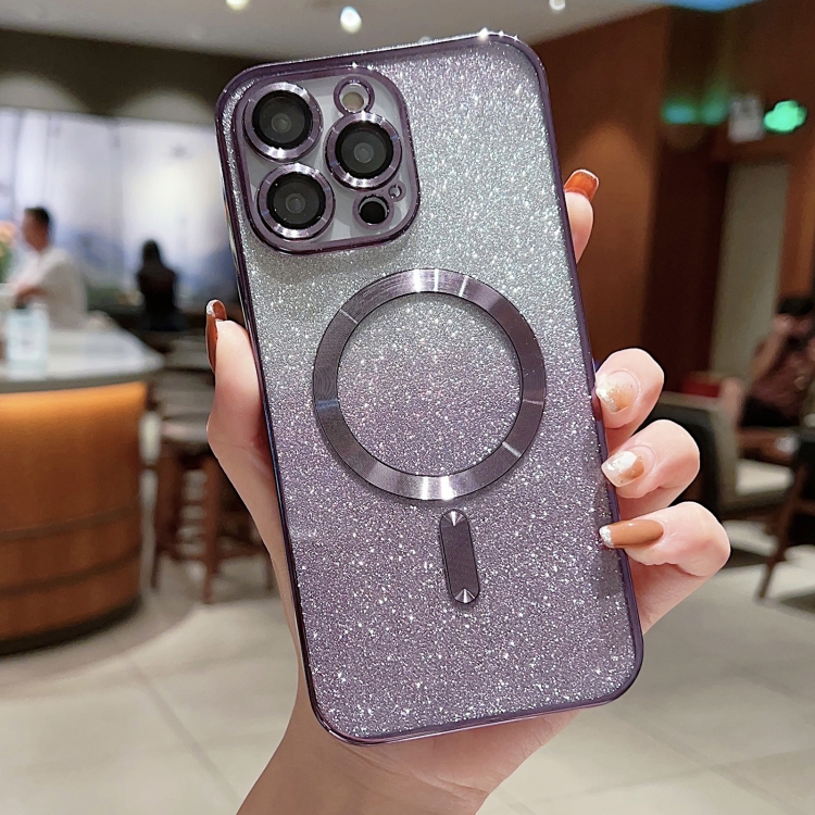 For iPhone 12 Electroplating Magsafe Gradient Glitter Powder Phone Case(Dark Purple)
For iPhone 12 Electroplating Magsafe Gradient Glitter Powder Phone Case(Dark Purple)