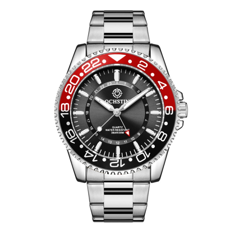 Ochstin 5019B Multifunctional Waterproof Stainless Steel Strap Quartz Watch(Silver+Black+Red)
Ochstin 5019B Multifunctional Waterproof Stainless Steel Strap Quartz Watch(Silver+Black+Red)