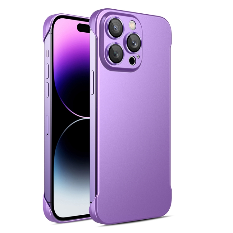 For iPhone 14 Pro Frameless Metallic Paint Phone Case with Lens Film(Dark Purple)
For iPhone 14 Pro Frameless Metallic Paint Phone Case with Lens Film(Dark Purple)