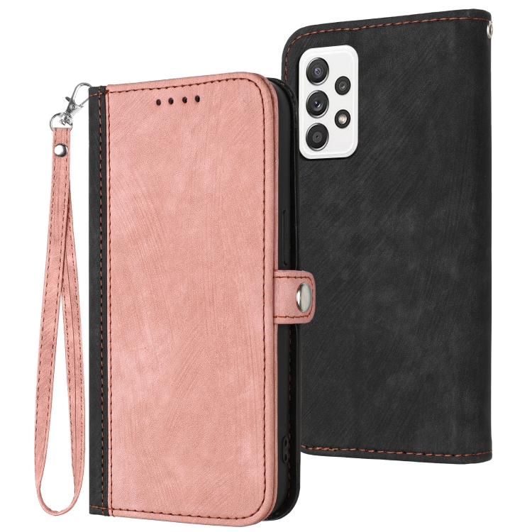 For Samsung Galaxy A73 5G Side Buckle Double Fold Hand Strap Leather Phone Case(Pink)
For Samsung Galaxy A73 5G Side Buckle Double Fold Hand Strap Leather Phone Case(Pink)