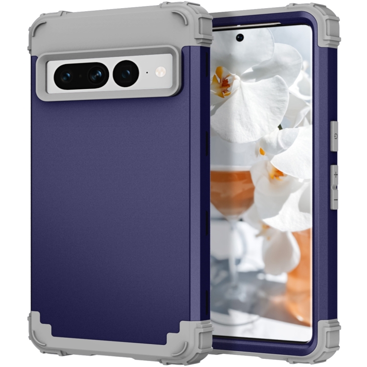 For Google Pixel 7 Pro 5G 3 in 1 Shockproof PC + Silicone Protective Phone Case(Navy Blue + Grey)
For Google Pixel 7 Pro 5G 3 in 1 Shockproof PC + Silicone Protective Phone Case(Navy Blue + Grey)