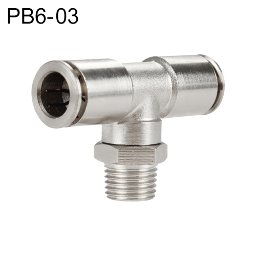 PB6-03 LAIZE Nickel Plated Copper Male Tee Branch Pneumatic Quick Connector
PB6-03 LAIZE Nickel Plated Copper Male Tee Branch Pneumatic Quick Connector