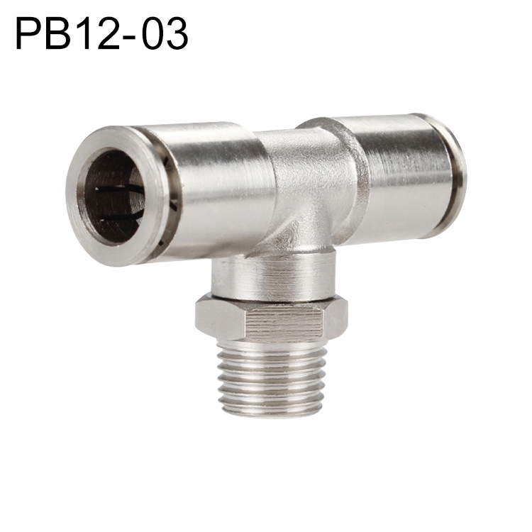 PB12-03 LAIZE Nickel Plated Copper Male Tee Branch Pneumatic Quick Connector
PB12-03 LAIZE Nickel Plated Copper Male Tee Branch Pneumatic Quick Connector