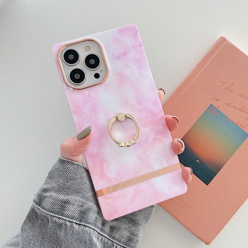 For iPhone 14 Pro Max Ring Holder Square Plating Gold Edge Phone Case(Galaxy White Pink)
For iPhone 14 Pro Max Ring Holder Square Plating Gold Edge Phone Case(Galaxy White Pink)