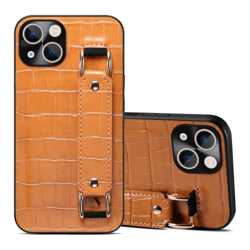 For iPhone 14 Crocodile Wristband Wallet Leather Back Cover Phone Case(Brown)
For iPhone 14 Crocodile Wristband Wallet Leather Back Cover Phone Case(Brown)