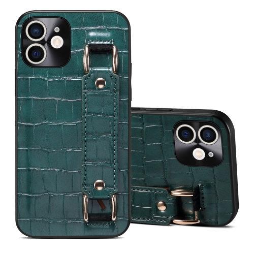 For iPhone 12 Crocodile Wristband Wallet Leather Back Cover Phone Case(Dark Green)
For iPhone 12 Crocodile Wristband Wallet Leather Back Cover Phone Case(Dark Green)
