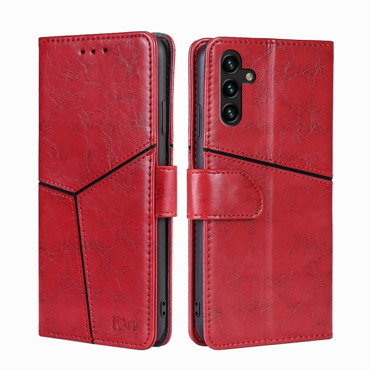 For Samsung Galaxy A04s Geometric Stitching Horizontal Flip Leather Phone Case(Red)
For Samsung Galaxy A04s Geometric Stitching Horizontal Flip Leather Phone Case(Red)