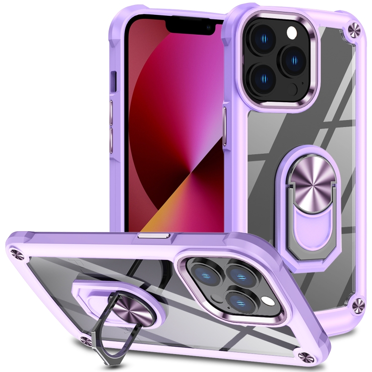 For iPhone 13 Pro TPU + PC Lens Protection Phone Case with Ring Holder(Purple)
For iPhone 13 Pro TPU + PC Lens Protection Phone Case with Ring Holder(Purple)
