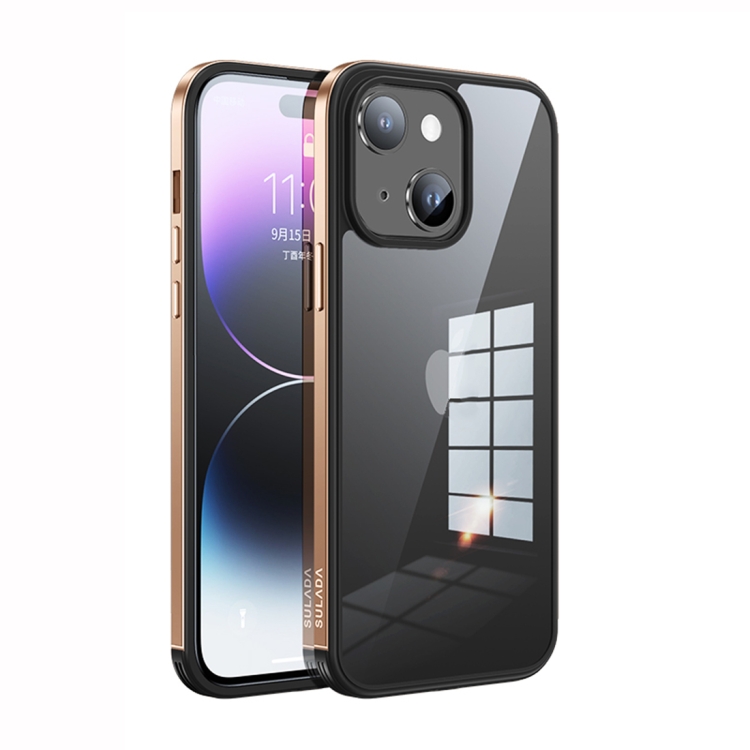 For iPhone 14 SULADA Metal Frame + Nano Glass + TPU Phone Case(Champagne Gold)
For iPhone 14 SULADA Metal Frame + Nano Glass + TPU Phone Case(Champagne Gold)