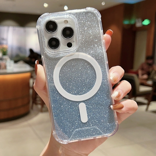 For iPhone 12 / 12 Pro MagSafe Gradient Color Glitter Acrylic Shockproof Phone Case(Blue)
For iPhone 12 / 12 Pro MagSafe Gradient Color Glitter Acrylic Shockproof Phone Case(Blue)