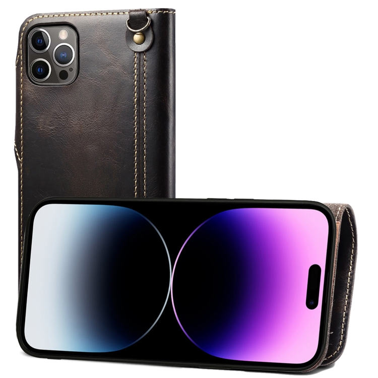 For iPhone 14 Pro Denior Oil Wax Cowhide Magnetic Button Genuine Leather Case(Black)
For iPhone 14 Pro Denior Oil Wax Cowhide Magnetic Button Genuine Leather Case(Black)