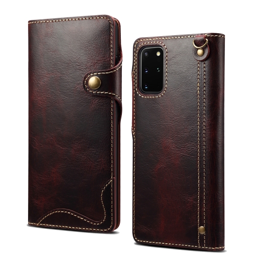 For Samsung Galaxy S20+ Denior Oil Wax Cowhide Magnetic Button Genuine Leather Case(Dark Red)
For Samsung Galaxy S20+ Denior Oil Wax Cowhide Magnetic Button Genuine Leather Case(Dark Red)