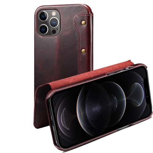 For iPhone 12 Pro Max Denior Oil Wax Top Layer Cowhide Simple Flip Leather Case(Dark Red)
For iPhone 12 Pro Max Denior Oil Wax Top Layer Cowhide Simple Flip Leather Case(Dark Red)