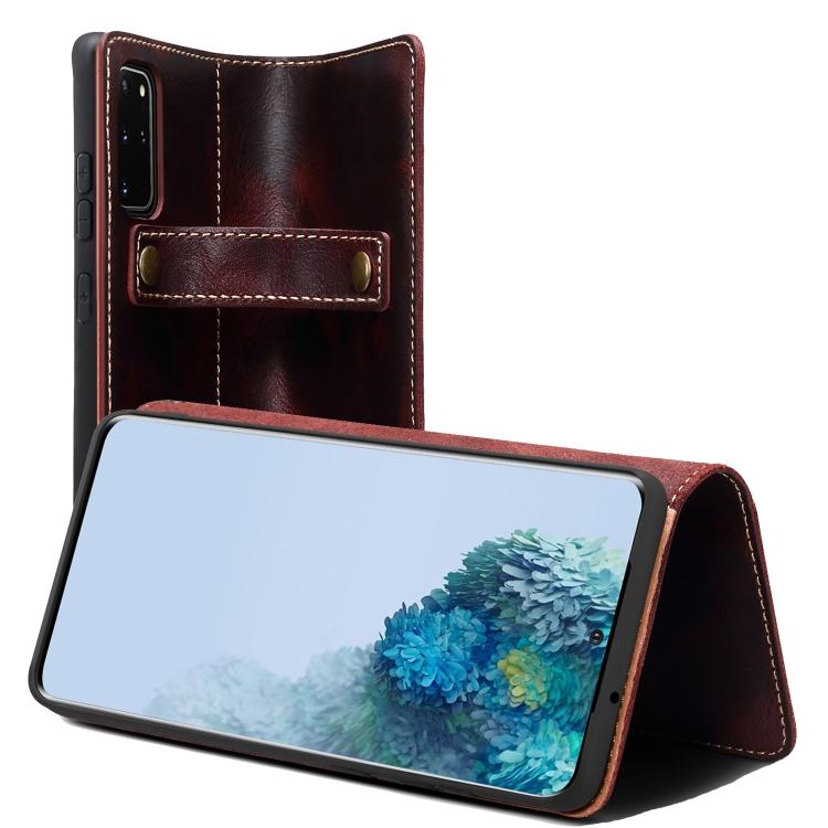 For Samsung Galaxy S20 Denior Oil Wax Cowhide DK Magnetic Button Leather Phone Case(Dark Red)
For Samsung Galaxy S20 Denior Oil Wax Cowhide DK Magnetic Button Leather Phone Case(Dark Red)