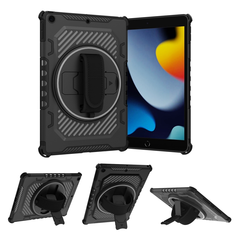 For iPad 10.2 2021 2 in 1 Shockproof Tablet Case with Holder & Hand Strap(Black)
For iPad 10.2 2021 2 in 1 Shockproof Tablet Case with Holder & Hand Strap(Black)