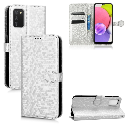 For Samsung Galaxy A03s 164.2mm Honeycomb Dot Texture Leather Phone Case(Silver)
For Samsung Galaxy A03s 164.2mm Honeycomb Dot Texture Leather Phone Case(Silver)