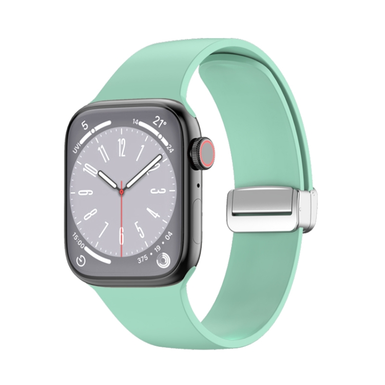 Folding Buckle Silicone Watch Band For Apple Watch Series 8&7 45mm / SE 2&6&SE&5&4 44mm / 3&2&1 42mm(Light Green)
Folding Buckle Silicone Watch Band For Apple Watch Series 8&7 45mm / SE 2&6&SE&5&4 44mm / 3&2&1 42mm(Light Green)