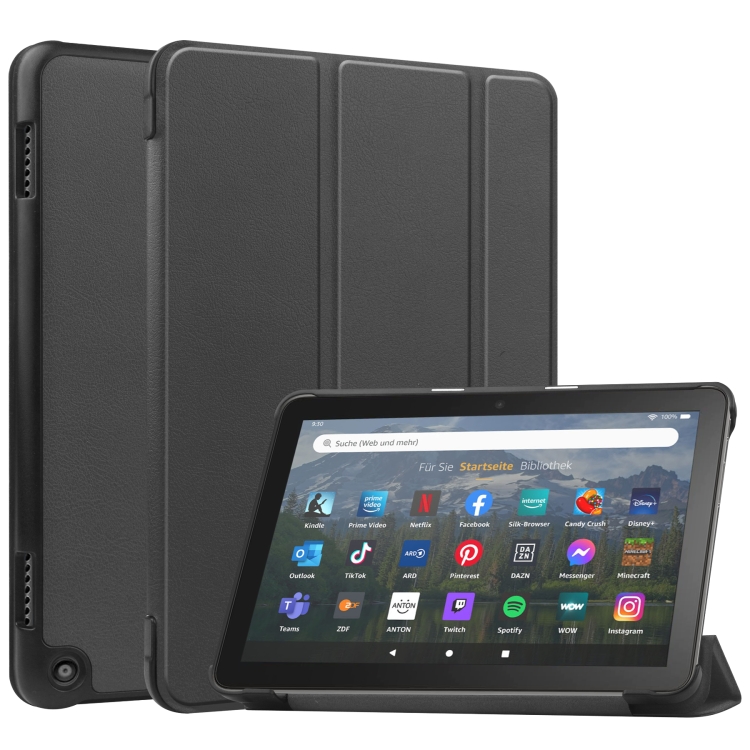 For Amazon Fire HD 8 / HD 8 Plus 2022 Custer Solid Color 3-Fold Stand Leather Smart Tablet Case(Black)
For Amazon Fire HD 8 / HD 8 Plus 2022 Custer Solid Color 3-Fold Stand Leather Smart Tablet Case(Black)