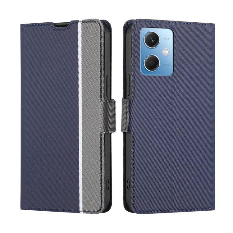 For Xiaomi Redmi Note 12 5G Twill Texture Side Button Leather Phone Case(Blue)
For Xiaomi Redmi Note 12 5G Twill Texture Side Button Leather Phone Case(Blue)