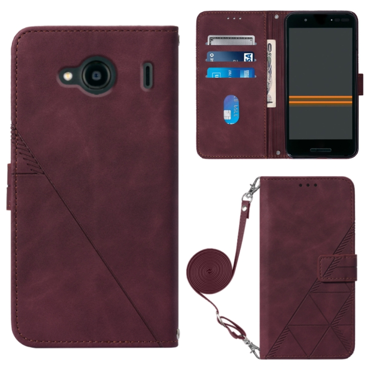 For Kyocera Qua Phone QX KYV42 Crossbody 3D Embossed Flip Leather Phone Case(Wine Red)
For Kyocera Qua Phone QX KYV42 Crossbody 3D Embossed Flip Leather Phone Case(Wine Red)