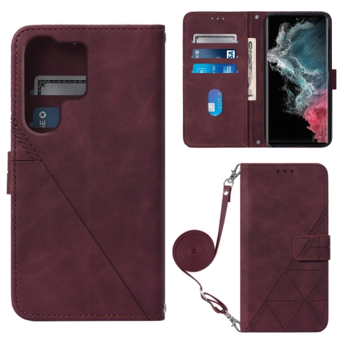 For Samsung Galaxy S23 Ultra 5G Crossbody 3D Embossed Flip Leather Phone Case(Wine Red)
For Samsung Galaxy S23 Ultra 5G Crossbody 3D Embossed Flip Leather Phone Case(Wine Red)