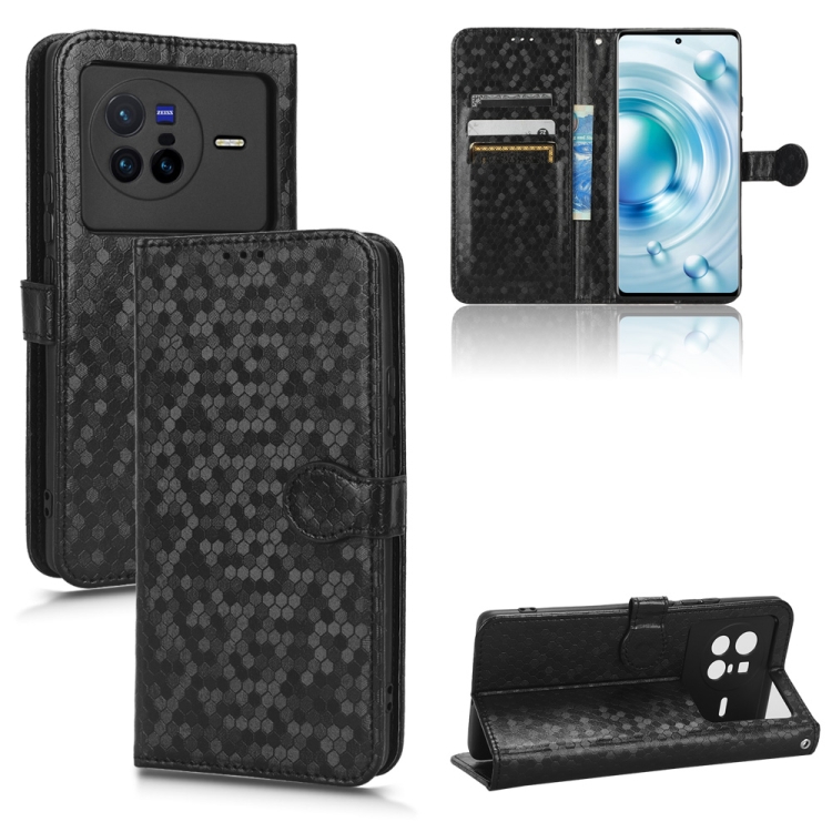 For vivo X80 Honeycomb Dot Texture Leather Phone Case(Black)
For vivo X80 Honeycomb Dot Texture Leather Phone Case(Black)