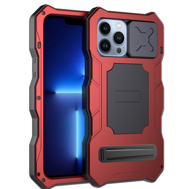 For iPhone 14 Pro Max Life Waterproof Camshield Tri-poof Metal Phone Case with Holder(Red)
For iPhone 14 Pro Max Life Waterproof Camshield Tri-poof Metal Phone Case with Holder(Red)
