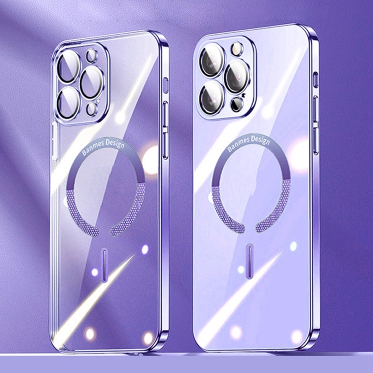 For iPhone 12 Pro Max Lens Protector MagSafe Electroplated PC Phone Case(Purple)
For iPhone 12 Pro Max Lens Protector MagSafe Electroplated PC Phone Case(Purple)