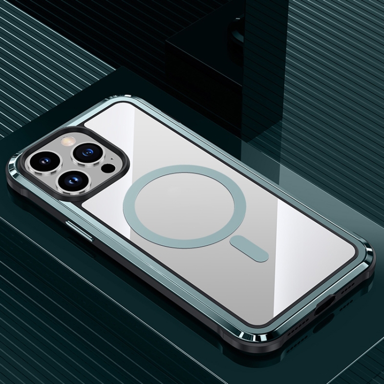 For iPhone 14 Pro Max MagSafe Steel Armour Series Metal + PC Phone Case(Green)
For iPhone 14 Pro Max MagSafe Steel Armour Series Metal + PC Phone Case(Green)