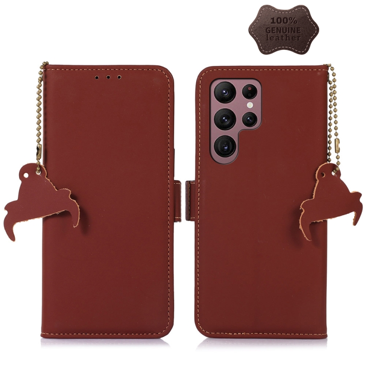 For Samsung Galaxy S23 Ultra 5G Genuine Leather Magnetic RFID Leather Phone Case(Coffee)
For Samsung Galaxy S23 Ultra 5G Genuine Leather Magnetic RFID Leather Phone Case(Coffee)