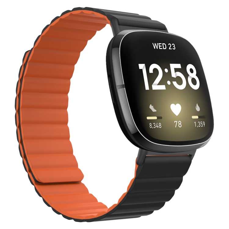 For Fitbit Versa 4 / Sense 2 Universal Magnetic Silicone Watch Band(Black Orange)
For Fitbit Versa 4 / Sense 2 Universal Magnetic Silicone Watch Band(Black Orange)