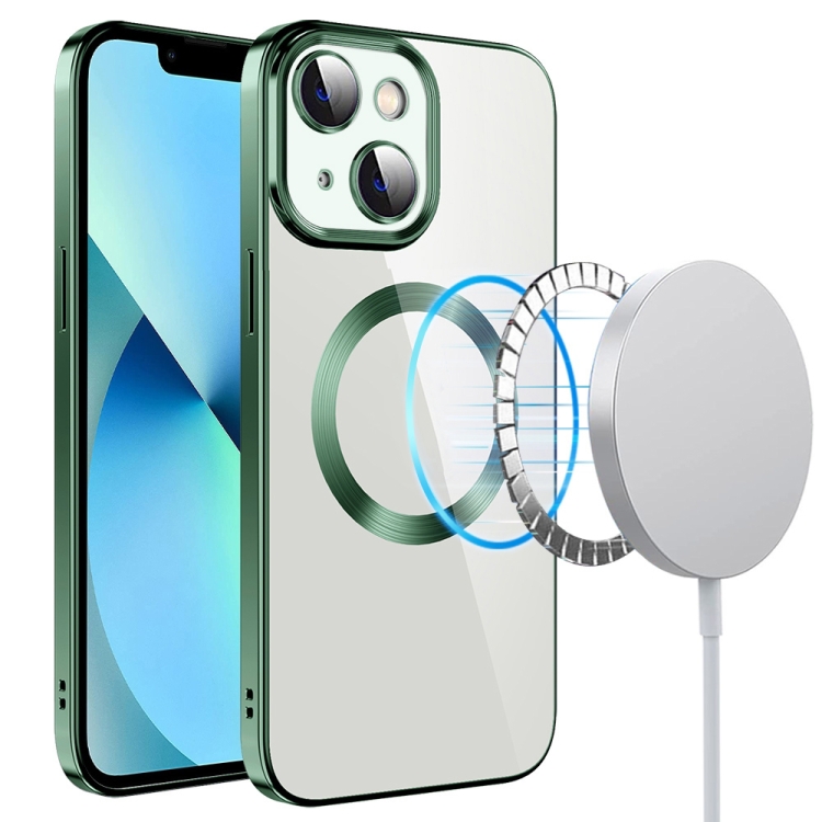 For iPhone 14 Plus Electroplating MagSafe TPU Phone Case with Lens Film(Green)
For iPhone 14 Plus Electroplating MagSafe TPU Phone Case with Lens Film(Green)