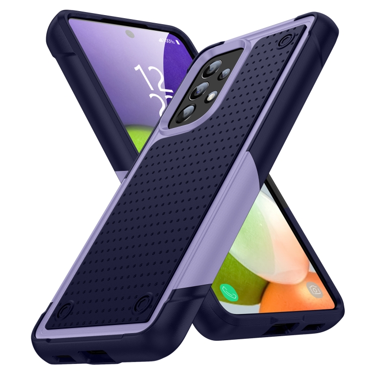 For Samsung Galaxy A52 5G PC + TPU Shockproof Protective Phone Case(Light Purple+Sapphire Blue)
For Samsung Galaxy A52 5G PC + TPU Shockproof Protective Phone Case(Light Purple+Sapphire Blue)