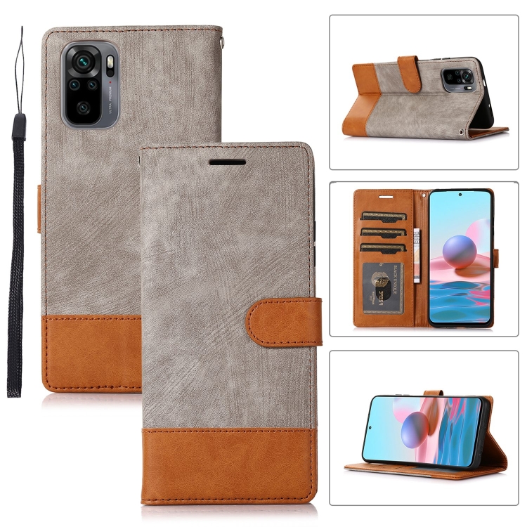 For Xiaomi Redmi Note 10 4G Splicing Leather Phone Case(Grey)
For Xiaomi Redmi Note 10 4G Splicing Leather Phone Case(Grey)