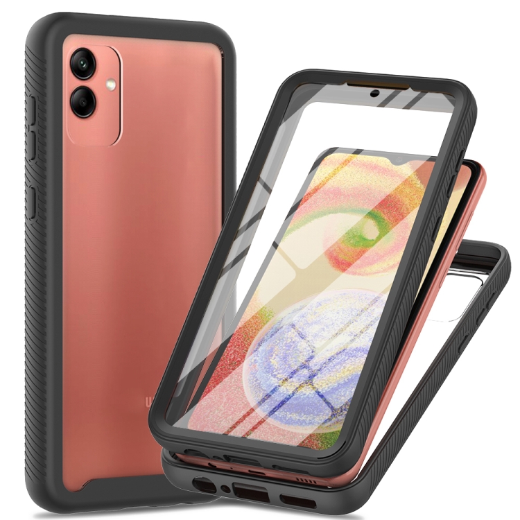 For Samsung Galaxy A04 Two-layer Integrated Transparent TPU + PC + PET Protective Phone Case(Black)
For Samsung Galaxy A04 Two-layer Integrated Transparent TPU + PC + PET Protective Phone Case(Black)