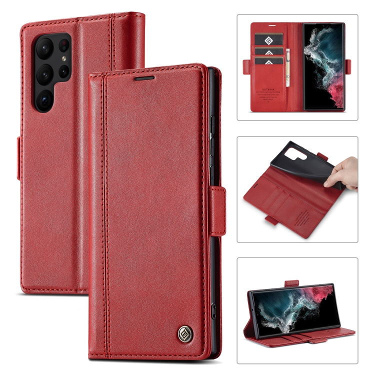 For Samsung Galaxy S23 Ultra 5G LC.IMEEKE PU + TPU Skin-friendly Feeling Leather Phone Case(Red)
For Samsung Galaxy S23 Ultra 5G LC.IMEEKE PU + TPU Skin-friendly Feeling Leather Phone Case(Red)