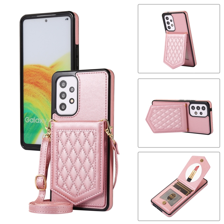For Samsung Galaxy A52 5G / 4G / A52s Rhombic Texture RFID Phone Case with Lanyard & Mirror(Rose Gold)
For Samsung Galaxy A52 5G / 4G / A52s Rhombic Texture RFID Phone Case with Lanyard & Mirror(Rose Gold)