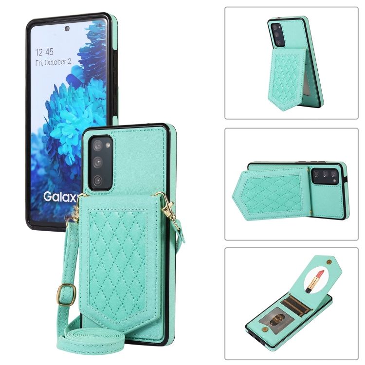 For Samsung Galaxy S20+ Rhombic Texture RFID Phone Case with Lanyard & Mirror(Mint Green)
For Samsung Galaxy S20+ Rhombic Texture RFID Phone Case with Lanyard & Mirror(Mint Green)