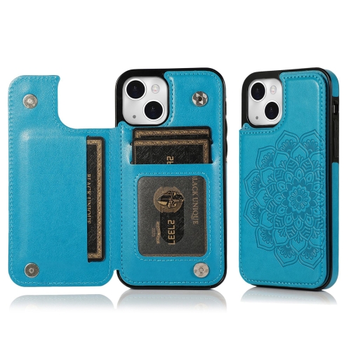 For iPhone 14 Plus Double Buckle Mandala Leather Wallet Back Cover Phone Case(Blue)
For iPhone 14 Plus Double Buckle Mandala Leather Wallet Back Cover Phone Case(Blue)