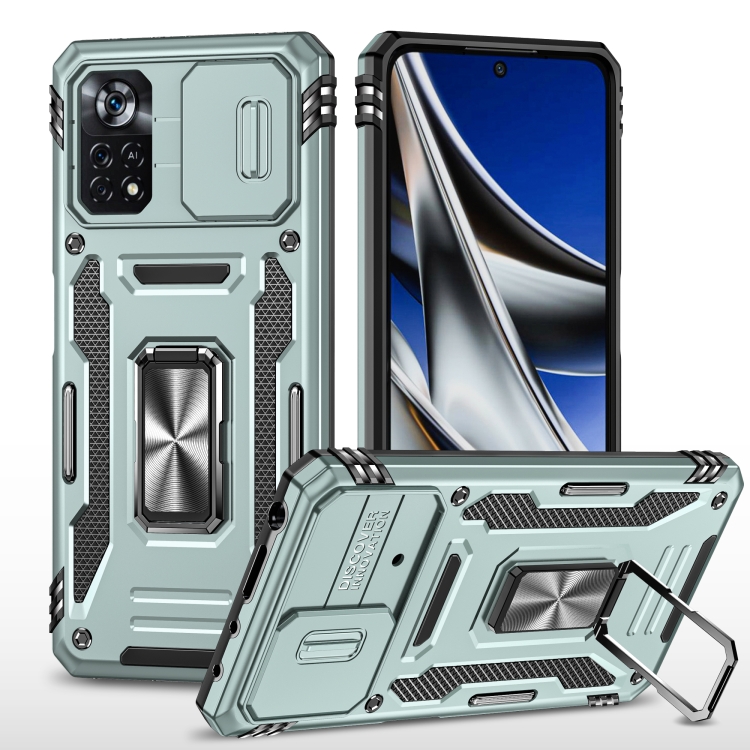 For Xiaomi Poco X4 Pro 5G Armor PC + TPU Camera Shield Phone Case(Alpine Green)
For Xiaomi Poco X4 Pro 5G Armor PC + TPU Camera Shield Phone Case(Alpine Green)