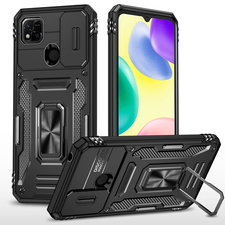 For Xiaomi Redmi 10C Armor PC + TPU Camera Shield Phone Case(Black)
For Xiaomi Redmi 10C Armor PC + TPU Camera Shield Phone Case(Black)